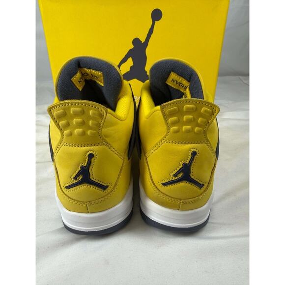 Men\'s US Size 9 Nike Jordan 4 Retro Lightning Yellow SPB-JB 364937 main image 5